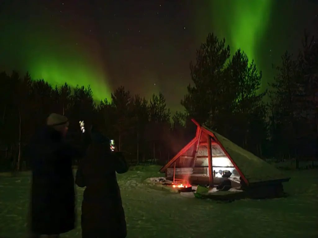 aurora borealis - northern lights in Rovaniemi, Lapland