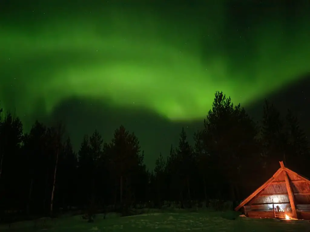 aurora borealis - northern lights in Rovaniemi, Lapland