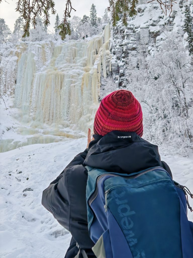 korouoma frozen waterfalls in Lapland