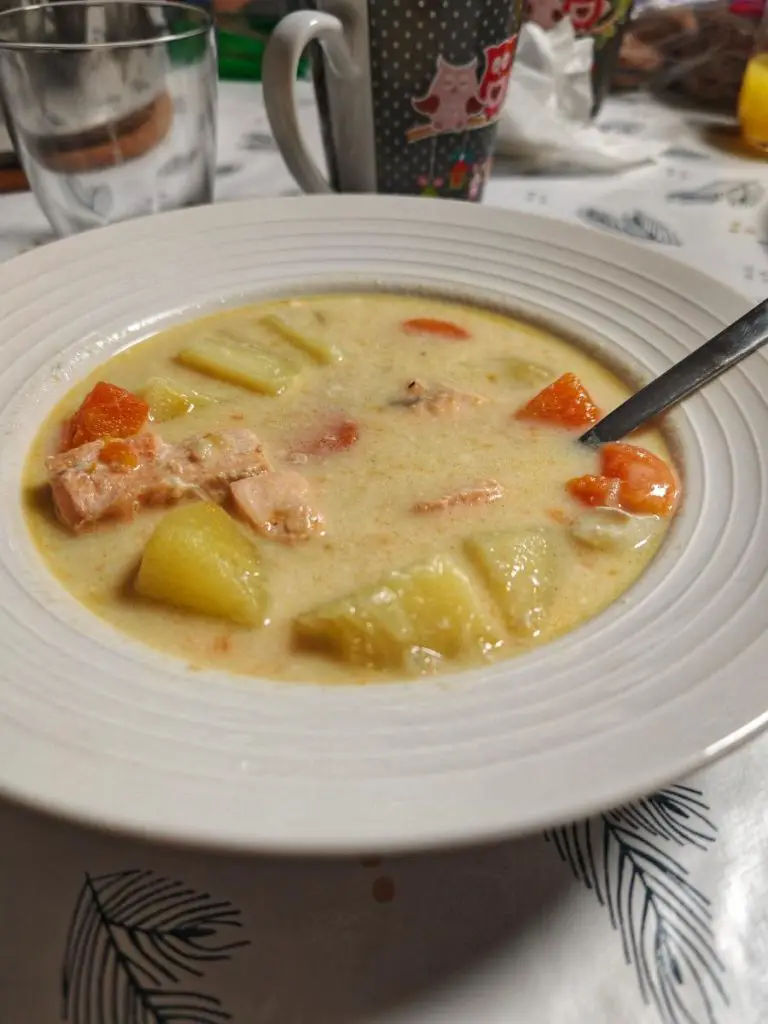 Finnish traditional salmon soup